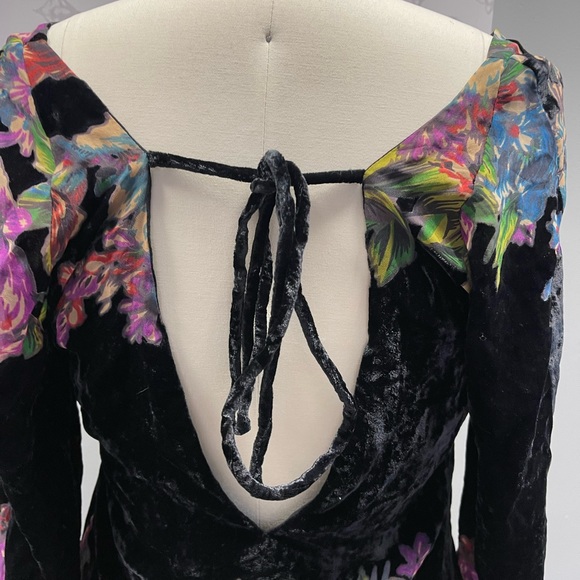 Free People - velvet dress with floral pattern SP - Picture 3 of 4